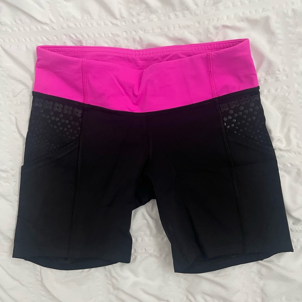 Pow Pink/Black Lululemon Shorts